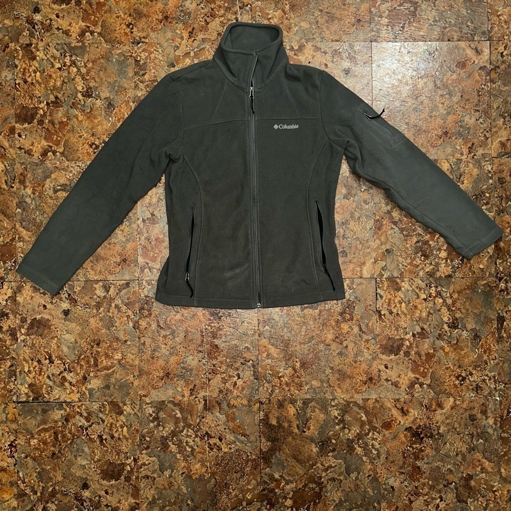 Columbia Benton Springs Women’s Full Zip Fleece Jacket Size Medium Gray